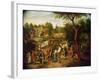 A Scene on the Outskirts of a Village-Pietro Benvenuti-Framed Giclee Print