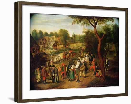 A Scene on the Outskirts of a Village-Pietro Benvenuti-Framed Giclee Print