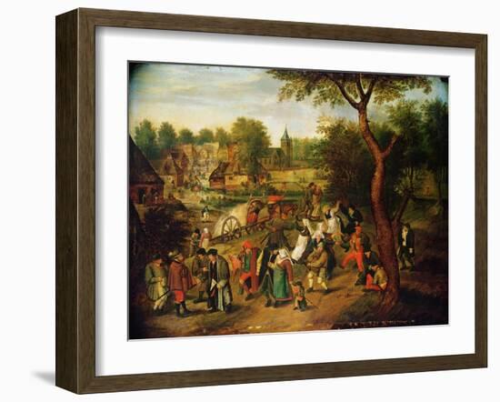 A Scene on the Outskirts of a Village-Pietro Benvenuti-Framed Giclee Print