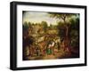 A Scene on the Outskirts of a Village-Pietro Benvenuti-Framed Giclee Print