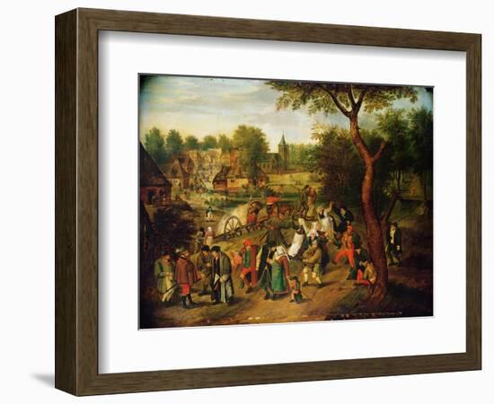 A Scene on the Outskirts of a Village-Pietro Benvenuti-Framed Giclee Print