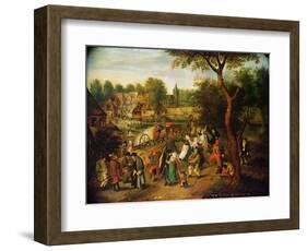 A Scene on the Outskirts of a Village-Pietro Benvenuti-Framed Giclee Print