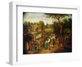 A Scene on the Outskirts of a Village-Pietro Benvenuti-Framed Giclee Print