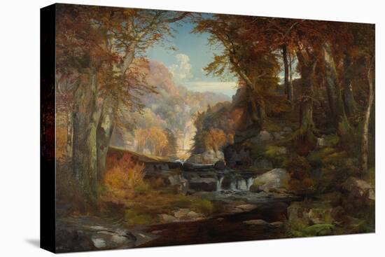 A Scene on the Tohickon Creek: Autumn, 1868-Thomas Moran-Stretched Canvas