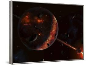 A Scene Portraying the Early Stages of a Solar System Forming-Stocktrek Images-Framed Photographic Print