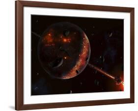 A Scene Portraying the Early Stages of a Solar System Forming-Stocktrek Images-Framed Photographic Print