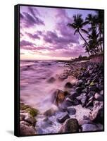 A Scenic Beach At Sunset Along The Kona Coast Of Hawaii's Big Island-Daniel Kuras-Framed Stretched Canvas