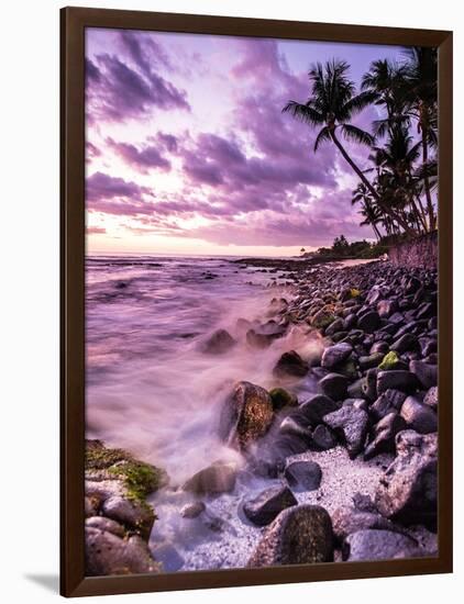 A Scenic Beach At Sunset Along The Kona Coast Of Hawaii's Big Island-Daniel Kuras-Framed Photographic Print