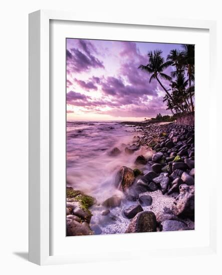 A Scenic Beach At Sunset Along The Kona Coast Of Hawaii's Big Island-Daniel Kuras-Framed Photographic Print