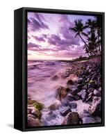 A Scenic Beach At Sunset Along The Kona Coast Of Hawaii's Big Island-Daniel Kuras-Framed Stretched Canvas