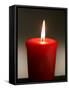 A Scented Votive Candle Burns-null-Framed Stretched Canvas