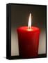 A Scented Votive Candle Burns-null-Framed Stretched Canvas