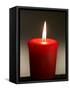A Scented Votive Candle Burns-null-Framed Stretched Canvas