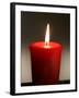 A Scented Votive Candle Burns-null-Framed Photographic Print