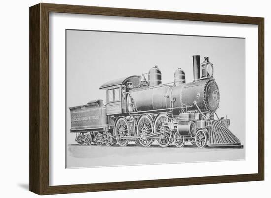 A Schenectady Locomotive-American School-Framed Giclee Print