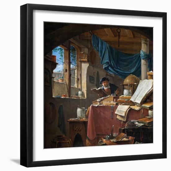 A Scholar in His Study-Thomas Wyck-Framed Giclee Print