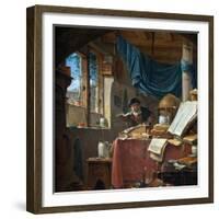 A Scholar in His Study-Thomas Wyck-Framed Giclee Print