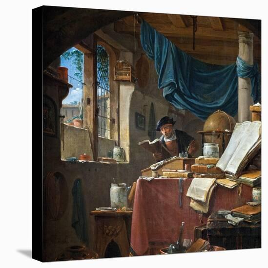 A Scholar in His Study-Thomas Wyck-Stretched Canvas