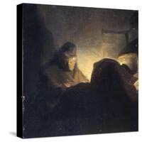 A Scholar in his Study-Rembrandt van Rijn-Stretched Canvas