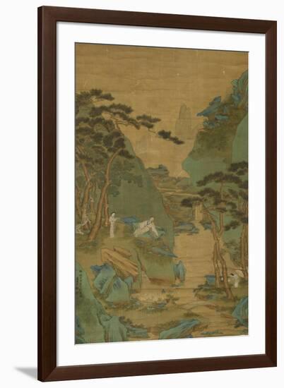 A Scholar Listening to a Waterfall-Li Shizuo-Framed Premium Giclee Print
