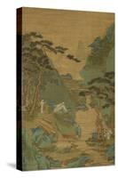 A Scholar Listening to a Waterfall-Li Shizuo-Stretched Canvas