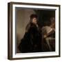 A Scholar Seated at a Desk (Scholar at His Stud)-Rembrandt van Rijn-Framed Premium Giclee Print