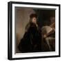 A Scholar Seated at a Desk (Scholar at His Stud)-Rembrandt van Rijn-Framed Premium Giclee Print