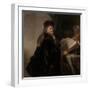 A Scholar Seated at a Desk (Scholar at His Stud)-Rembrandt van Rijn-Framed Giclee Print