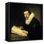 A Scholar-Rembrandt van Rijn-Framed Stretched Canvas