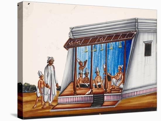 A School Called Gurunkul, with Students Wearing a Dhoti, or Loincloth, from Thanjavur, India-null-Stretched Canvas