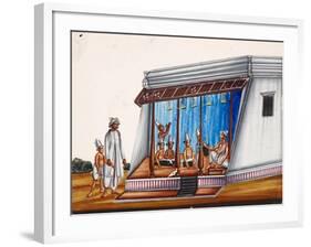 A School Called Gurunkul, with Students Wearing a Dhoti, or Loincloth, from Thanjavur, India-null-Framed Giclee Print