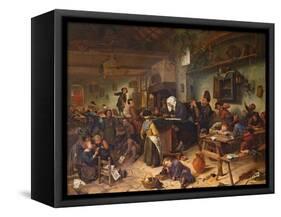 A School for Boys and Girls, C.1670-Jan Havicksz. Steen-Framed Stretched Canvas