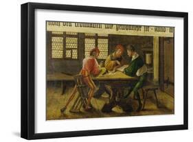 A Schoolmaster Explaining a Document to Two Illiterate Journeymen, 1516-Ambrosius Holbein-Framed Giclee Print