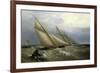 A Schooner and Cutter Yacht rounding a Buoy, 1876-Richard Bridges Beechey-Framed Giclee Print