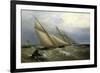 A Schooner and Cutter Yacht rounding a Buoy, 1876-Richard Bridges Beechey-Framed Giclee Print