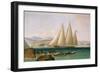 A Schooner off Port Royal, at the Entrance to Kingston (Jamaica). Oil on Canvas, 1834, by John Lynn-John Lynn-Framed Giclee Print