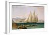 A Schooner off Port Royal, at the Entrance to Kingston (Jamaica). Oil on Canvas, 1834, by John Lynn-John Lynn-Framed Giclee Print