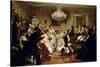 A Schubert Evening in a Vienna Salon-Julius Schmid-Stretched Canvas