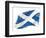 A Scottish Flag in the Wind with a Texture-TINTIN75-Framed Art Print