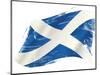 A Scottish Flag in the Wind with a Texture-TINTIN75-Mounted Art Print