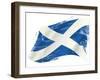 A Scottish Flag in the Wind with a Texture-TINTIN75-Framed Art Print