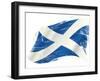 A Scottish Flag in the Wind with a Texture-TINTIN75-Framed Art Print