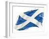 A Scottish Flag in the Wind with a Texture-TINTIN75-Framed Art Print