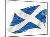 A Scottish Flag in the Wind with a Texture-TINTIN75-Mounted Art Print