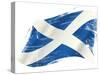 A Scottish Flag in the Wind with a Texture-TINTIN75-Stretched Canvas