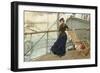 A Scottish Lady on a Boat Arriving in New York-Henry Bacon-Framed Giclee Print