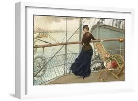 A Scottish Lady on a Boat Arriving in New York-Henry Bacon-Framed Giclee Print