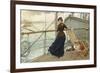 A Scottish Lady on a Boat Arriving in New York-Henry Bacon-Framed Giclee Print