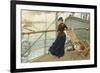A Scottish Lady on a Boat Arriving in New York-Henry Bacon-Framed Giclee Print