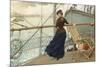 A Scottish Lady on a Boat Arriving in New York-Henry Bacon-Mounted Giclee Print